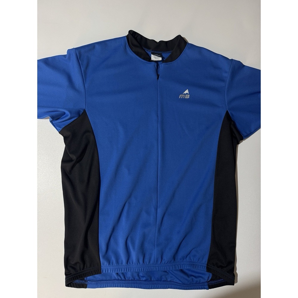 Mt Borah‎ Mens Small Micro Cycling Jersey Road Bike Large Blue Black Active USA